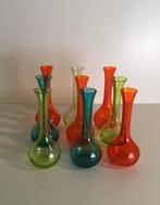Een leuk lot solifleur gekleurde vaasjes, Huis en Inrichting, Woonaccessoires | Vazen, Overige kleuren, Ophalen of Verzenden, Minder dan 50 cm