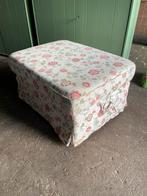 Ikea ektorp voetenbank/poef bloemen, Huis en Inrichting, Banken | Voetenbanken en Poefen, Ophalen, Hout, Gebruikt, 75 tot 100 cm