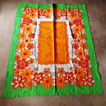 vintage tafelkleed katoen stof jaren 70 stof  beschikbaar voor biedingen