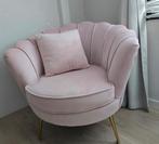 Roze velvet stoel, Huis en Inrichting, Fauteuils, Ophalen, Zo goed als nieuw, 75 tot 100 cm, 50 tot 75 cm