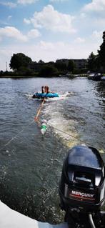 Rubberboot (met uitneembare allu vloer) met 9.9pk motor, Watersport en Boten, Rubberboten, Aluminium, Zo goed als nieuw, Benzine