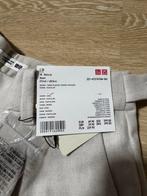 Uniqlo Tweed Pleated Tapered Trousers, Kleding | Dames, Maat 38/40 (M), Beige, Nieuw, Ophalen of Verzenden