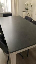 Te koop mooie zwarte eettafel, Huis en Inrichting, Tafels | Eettafels, Gebruikt, 150 tot 200 cm, Rechthoekig, 50 tot 100 cm