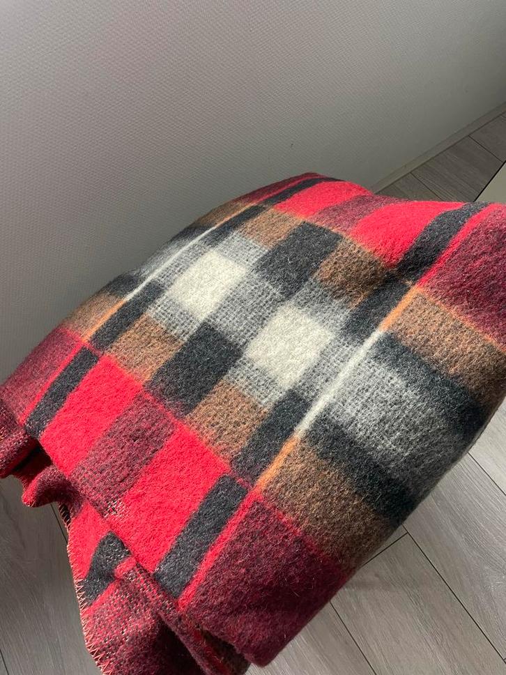 Vintage wollen deken - Totem, Antiek en Kunst, Antiek | Kleden en Textiel, Ophalen of Verzenden