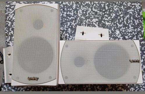 INFINITY  SPEAKERS + ophangbeugel, Audio, Tv en Foto, Luidsprekers, Zo goed als nieuw, Front, Rear of Stereo speakers, Minder dan 60 watt