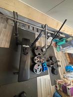 Fitness apparatuur set - Bank, stangen, dumbbels, gewichten, Sport en Fitness, Ophalen of Verzenden, Zo goed als nieuw