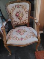 Klassieke fauteuil met bloemmotief, Ophalen, Gebruikt, Overige kleuren, Klassiek