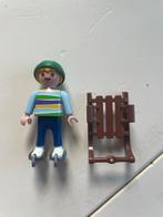 Playmobil Figuur met schaatsen en een Slee, Ophalen of Verzenden, Gebruikt, Los playmobil