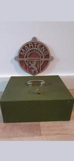 Zeldzaam Antieke groen Martens kluisje met sleutel & handvat, Ophalen of Verzenden, Zo goed als nieuw, Metaal of Blik, Overige thema's