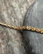 14k gouden platte koningsarmband massief 19 cm, Sieraden, Tassen en Uiterlijk, Armbanden, Ophalen of Verzenden