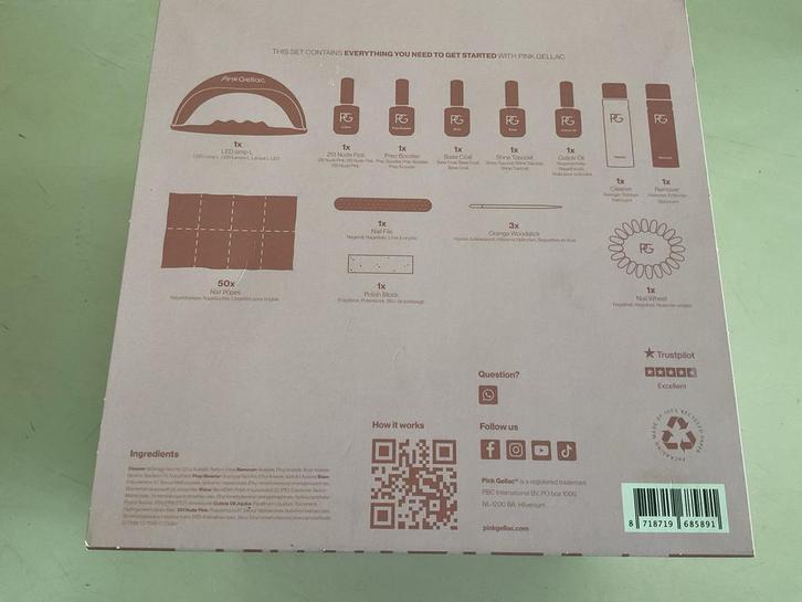 NIEUW. Pink Gellac Starterset Premium, Sieraden, Tassen en Uiterlijk, Uiterlijk | Cosmetica en Make-up, Nieuw, Toebehoren, Handen en Nagels