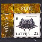 vleermuis Letland 2008 postfris WWF, Postzegels en Munten, Postzegels | Thematische zegels, Dier of Natuur, Verzenden, Postfris
