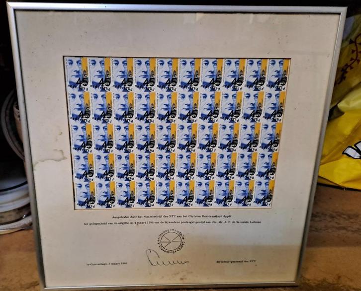 Blok 50 bijzondere postzegel de Savornin Lohman 4 maart 1980, Postzegels en Munten, Postzegels | Nederland, Na 1940, Ophalen of Verzenden