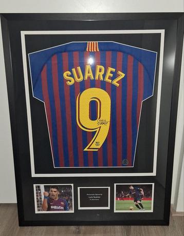 Ingelijst FC Barcelona shirt gesigneerd door Luis Suárez coa beschikbaar voor biedingen