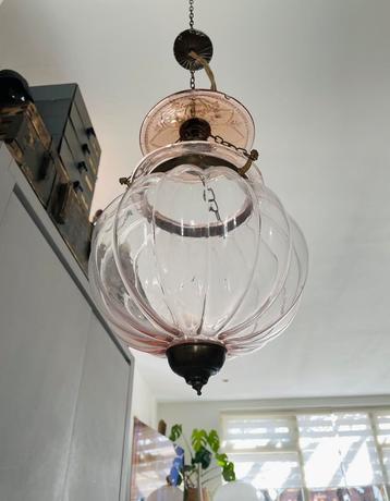 Vintage 1979’s Roze BOL Pendant Hanglamp  beschikbaar voor biedingen