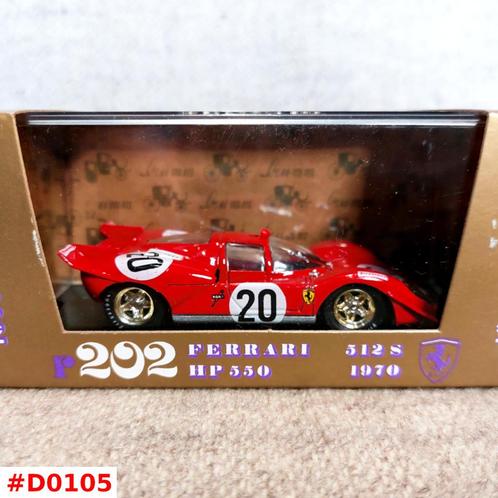 Ferrari 512 S 5.0L V12 1000km Spa 70 Ickx Surtees Brumm 1:43, Hobby en Vrije tijd, Modelauto's | 1:43, Nieuw, Auto, Overige merken
