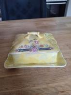 Vintage botervloot met bloemmotief, Ophalen of Verzenden