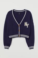 Cropped Vest - donkerblauw - XXL - Nieuw!, Kleding | Dames, Truien en Vesten, H&M, Blauw, Maat 46/48 (XL) of groter, Nieuw