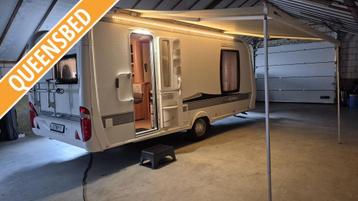 Hobby 490SFF excellent, Queenbed Mover,Thule Cassetteluifel beschikbaar voor biedingen