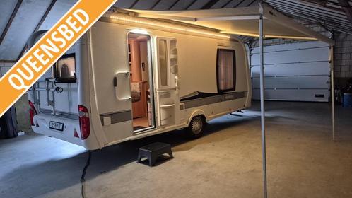 Hobby 490SFF excellent, Queenbed Mover,Thule Cassetteluifel, Caravans en Kamperen, Caravans, Particulier, tot en met 3, Treinzit