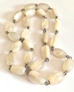 Ketting met parelmoer stenen, Sieraden, Tassen en Uiterlijk, Kettingen, Ophalen of Verzenden
