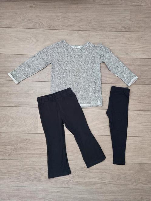 Mingo dots longsleeve 1-2jr + flaired legging mt 86/92, Kinderen en Baby's, Babykleding | Maat 86, Zo goed als nieuw, Meisje, Setje
