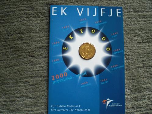 Nederland EK Voetbal 2000 Vijf Gulden Munt Beatrix FDC, Postzegels en Munten, Munten | Nederland, Losse munt, 5 gulden, Koningin Beatrix