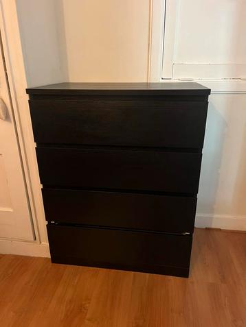 IKEA Malm Ladekast - Zwart beschikbaar voor biedingen
