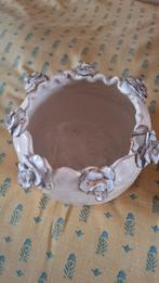 KERAMIEK POT met BLOEMEN, Ophalen of Verzenden