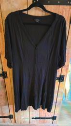 Monki Zwarte Jurk XL - Viscose, Doorknoop zomer, Zwart, Maat 46/48 (XL) of groter, Ophalen of Verzenden, Zo goed als nieuw