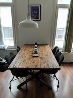 Tafel 180 met stalen poten, Ophalen, 50 tot 100 cm, Zo goed als nieuw, Vijf personen of meer