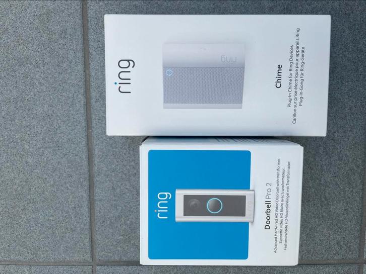 ring deurbel pro2, bedraad + chime, Huis en Inrichting, Deurbellen, Zo goed als nieuw, Bedraad, Ingebouwde camera, Compatibel met smartphone
