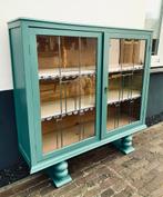 Antieke Kast met Glas in Lood Deuren, Ophalen