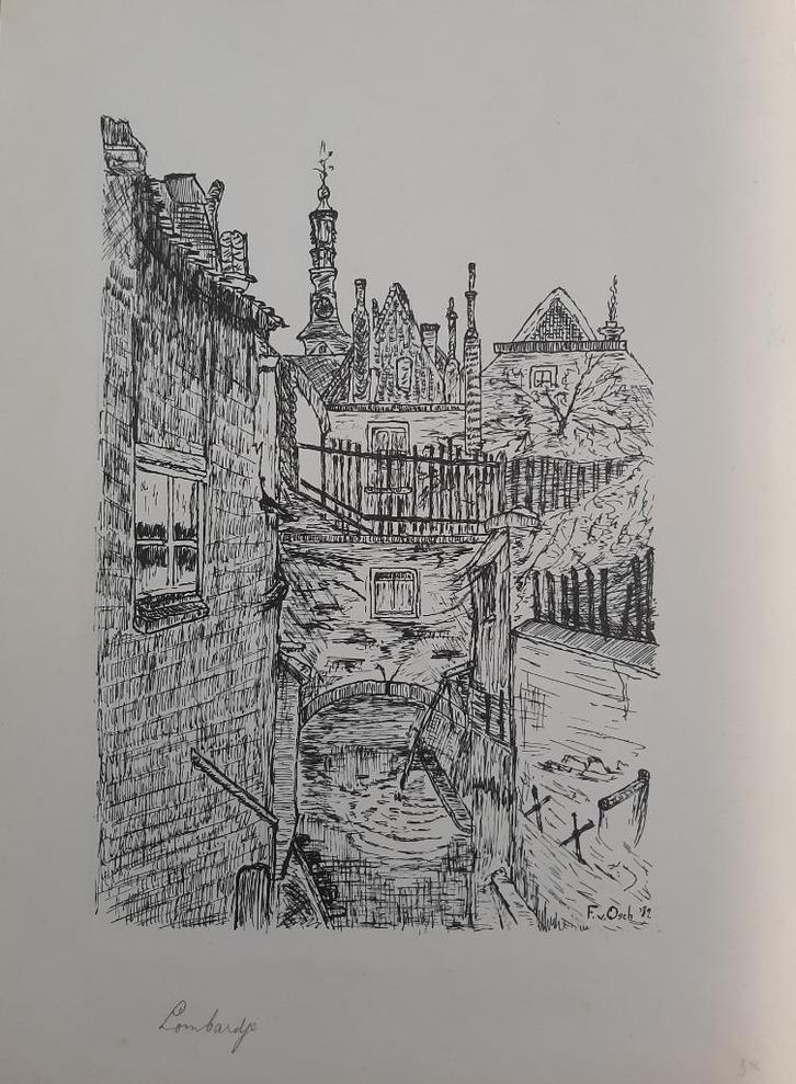 Markante Pentekeningen van Karakteristiek Den Bosch en Vught, Antiek en Kunst, Kunst | Tekeningen en Foto's, Ophalen