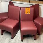 Super deal: 4 LEREN stoelen op wieletjes slechts €375,-, Ophalen, Nieuw, Leer, Vier