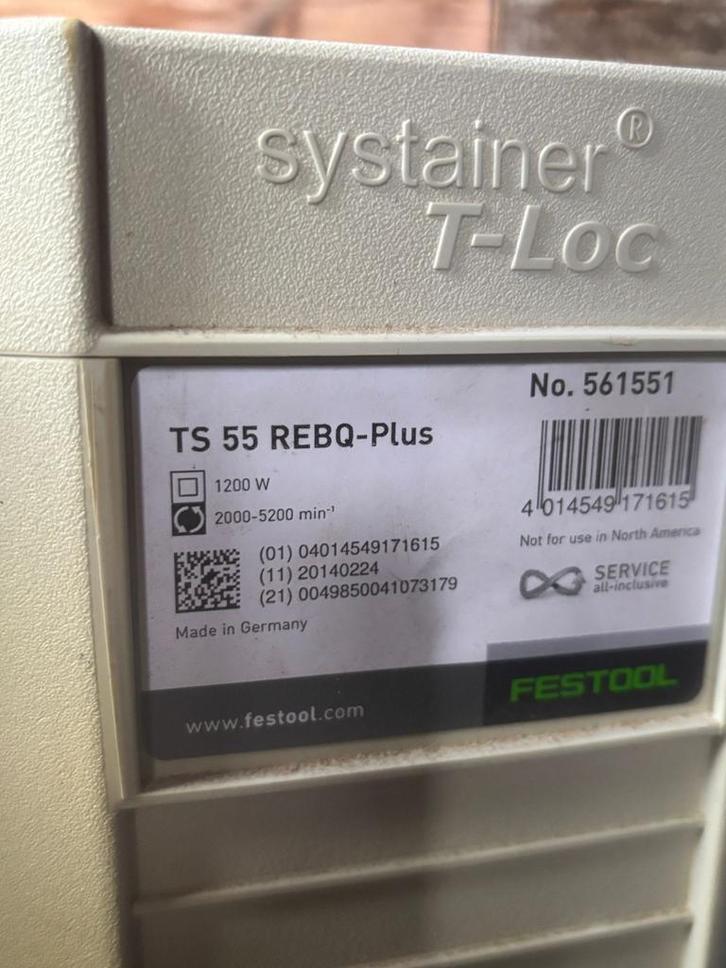 Festool Invalzaag TS 55 REBQ-Plus + Geleiders, Doe-het-zelf en Verbouw, Gereedschap | Zaagmachines, Zo goed als nieuw, Invalzaag