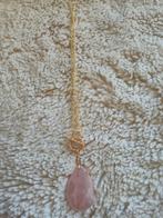 Rozenkwarts Hanger Ketting - Goudkleurig, Sieraden, Tassen en Uiterlijk, Ophalen of Verzenden