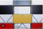 Gispen 1954 Rietveld modulaire boekenkast (3 koloms), Ophalen, Gebruikt, 150 tot 200 cm, 25 tot 50 cm