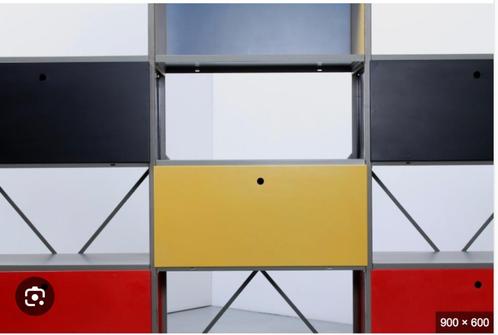 Gispen 1954 Rietveld modulaire boekenkast (3 koloms), Huis en Inrichting, Kasten | Boekenkasten, Gebruikt, 150 tot 200 cm, 150 tot 200 cm