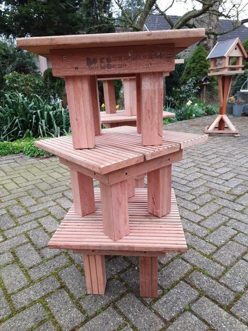 Tuin tafel hard hout - nieuw - (2 stuks), Tuin en Terras, Tuintafels, Nieuw, Rechthoekig, Hout, Ophalen