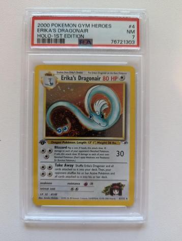 ERIKA'S DRAGONAIR HOLO-1ST EDITION #4 PSA-7 Pokemon kaart