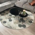 Vloerkleed rond groen/beige, Ophalen, Rond, 200 cm of meer, Zo goed als nieuw
