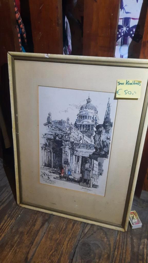 Schilderij Jan Korthals en diverse printen, Antiek en Kunst, Kunst | Tekeningen en Foto's, Ophalen of Verzenden