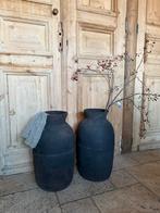 Landelijke kruik, pot, mat donker grijs, Huis en Inrichting, Woonaccessoires | Vazen, Ophalen, Nieuw, Overige kleuren, Minder dan 50 cm
