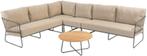 Taste Prego hoek loungeset taupe met koffietafel, showmodel, Tuin en Terras, Tuinsets en Loungesets, Ophalen, 6 zitplaatsen, Info@4so.nl