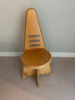 Houten Design Stoel Lundia verstelbaar, Huis en Inrichting, Stoelen, Ophalen, Gebruikt, Bruin, Eén
