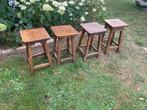 4 Houten Krukjes, Ophalen, Gebruikt, Hout