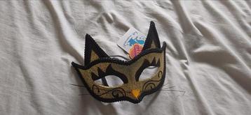 Masker voor feestgarantie, nieuw met kaartje, goud-zwart beschikbaar voor biedingen