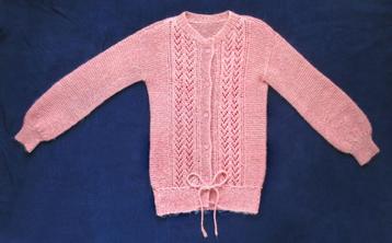 Vest maat S Gebreid Handwerk Roze Prachtig Met ajourpatroon beschikbaar voor biedingen