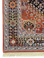 Vintage Persian wool carpet Qashqai orange blue 171x238cm, Persian Perzisch vintage oosters hype, Crème, 150 tot 200 cm, 200 cm of meer